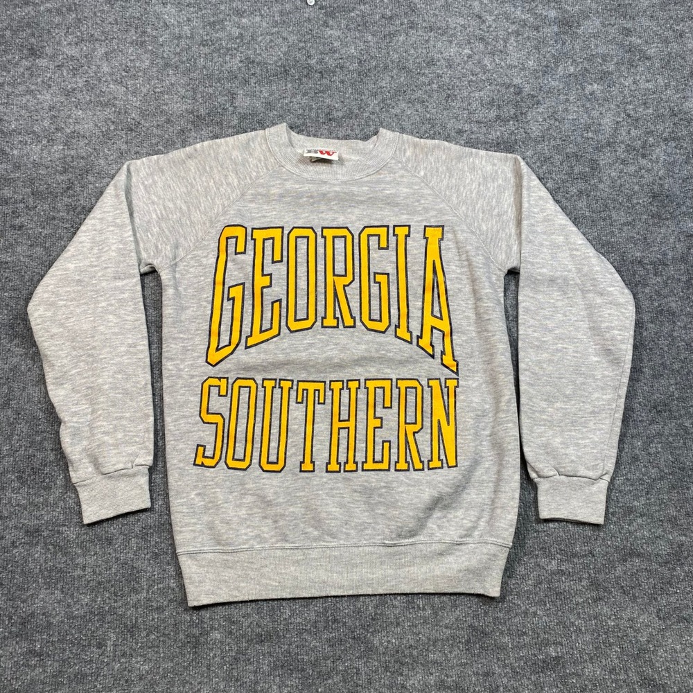 Vintage Bassett-Walker Georgia Southern Sweatshirt Gray Kids M Made in USA